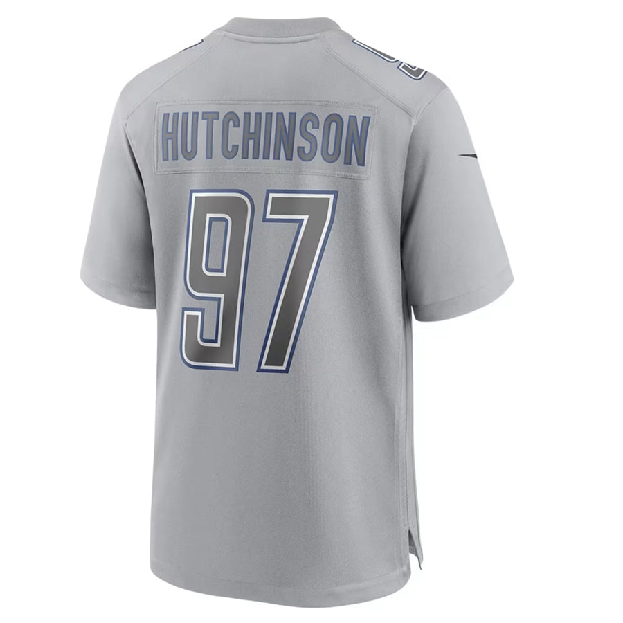 Pouc D.Lions #97 Aidan Hutchinson Player Grey Atmosphere Fashion Stitched Jerseys