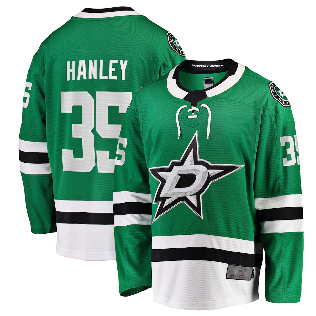 Pouc D.Stars #35 Joel Hanley Kelly Green Breakaway Player Jerseys
