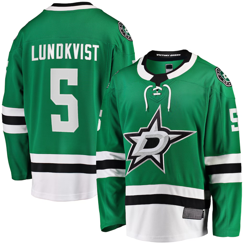 Pouc D.Stars #5 Nils Lundkvist Kelly Green Home Premier Breakaway Player Jerseys