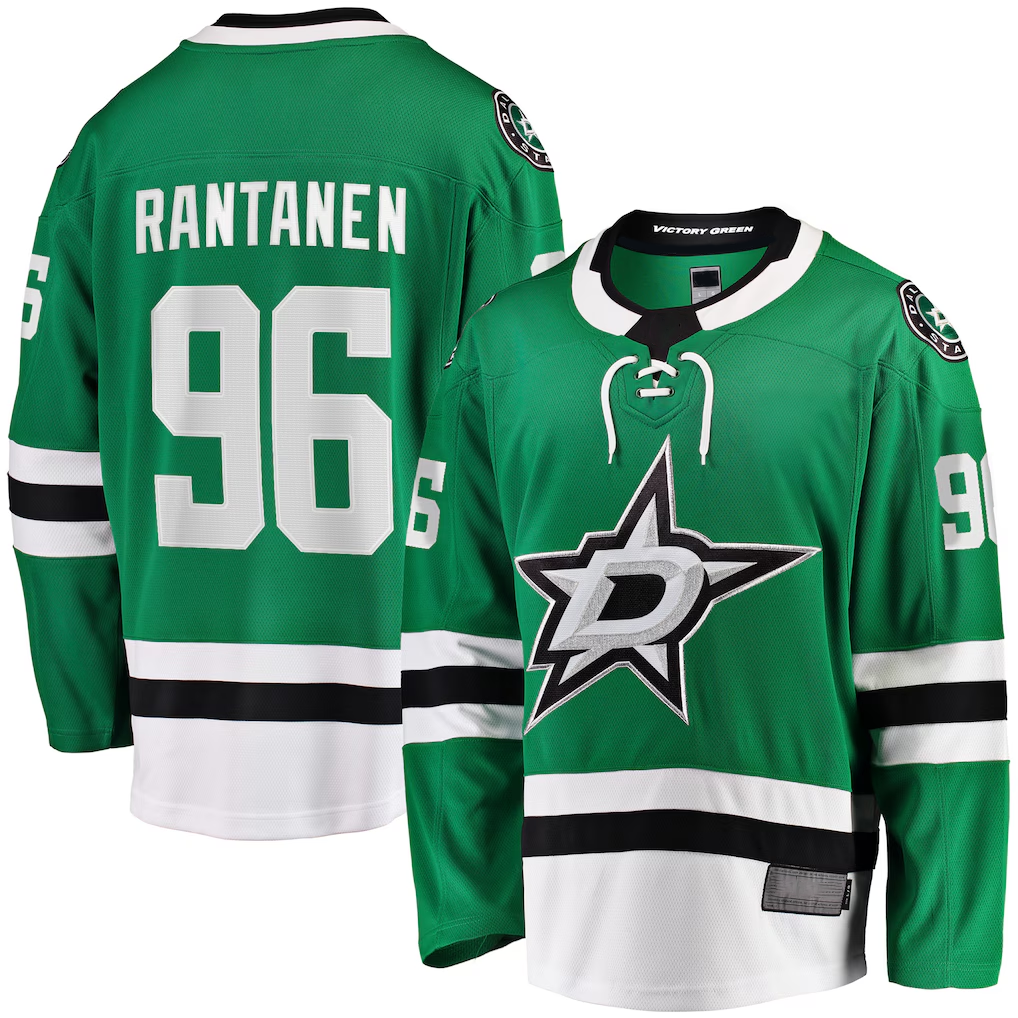 Pouc D.Stars #96 Mikko Rantanen Kelly Green Home Breakaway Jerseys