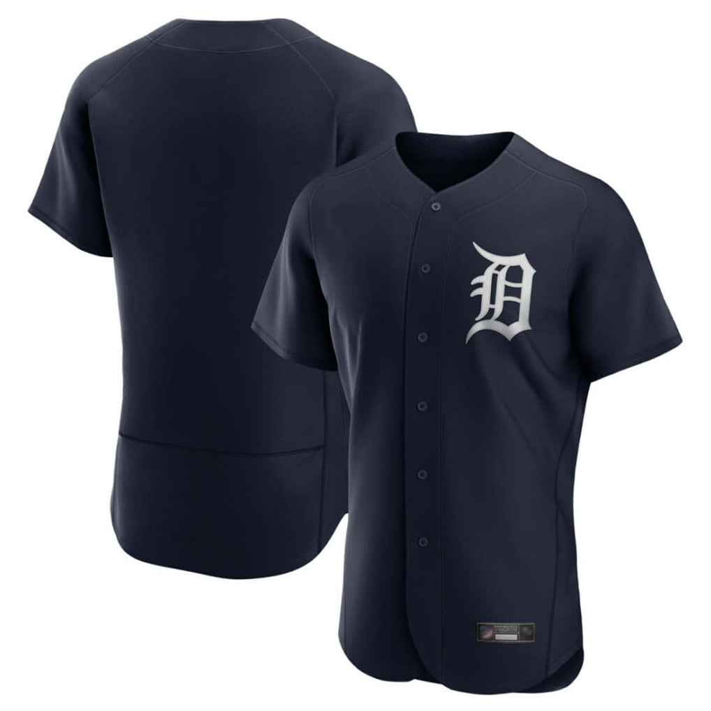 Pouc D.Tigers Navy Home Limited Elite Blank Player Stitched Jerseys