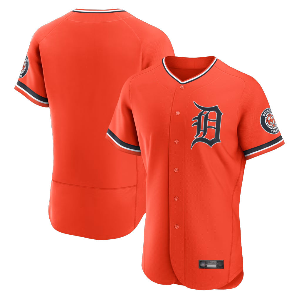 Pouc D.Tigers Orange Limited Elite Home Blank Player Stitched Jerseys