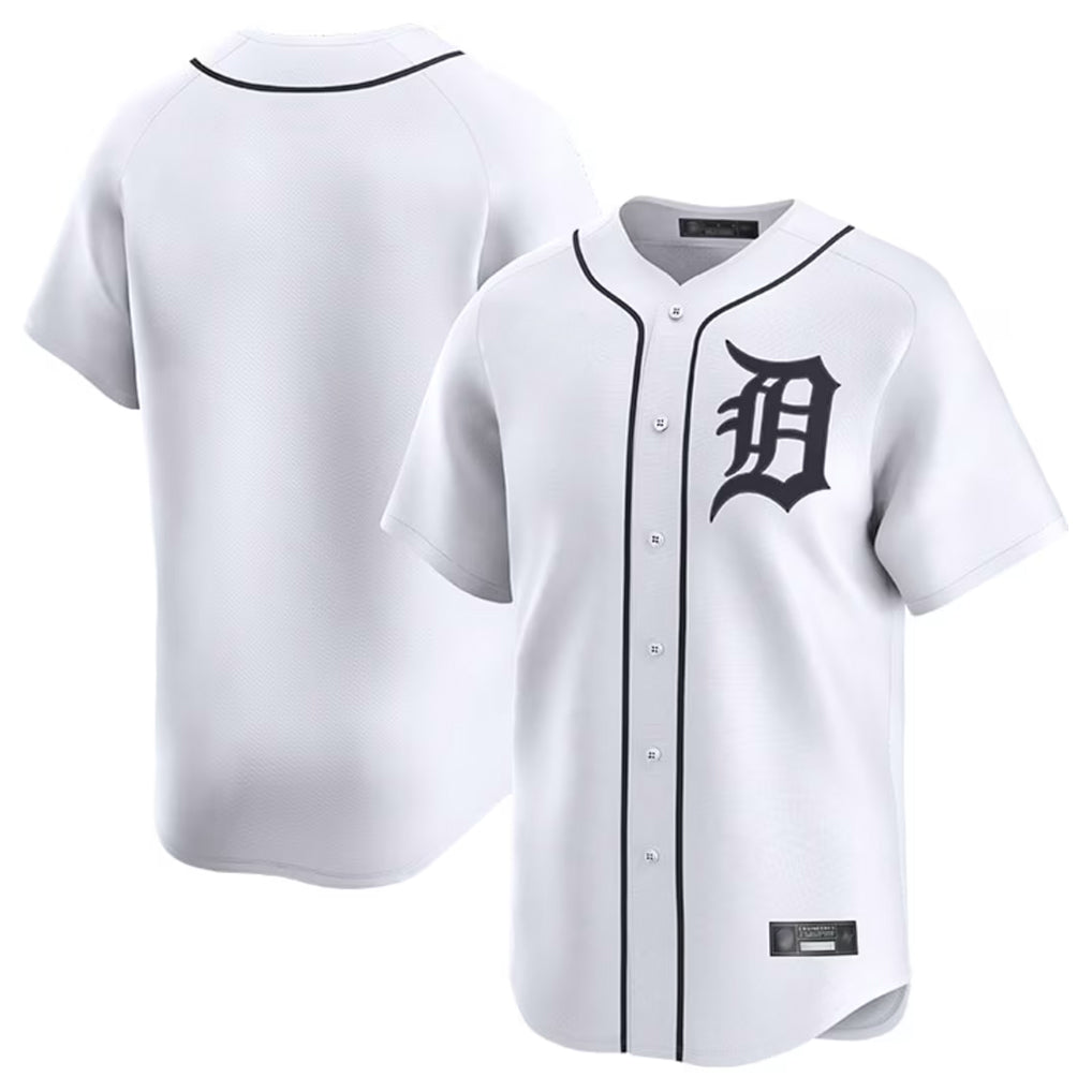Pouc D.Tigers White Home Limited Blank Player Stitched Jerseys