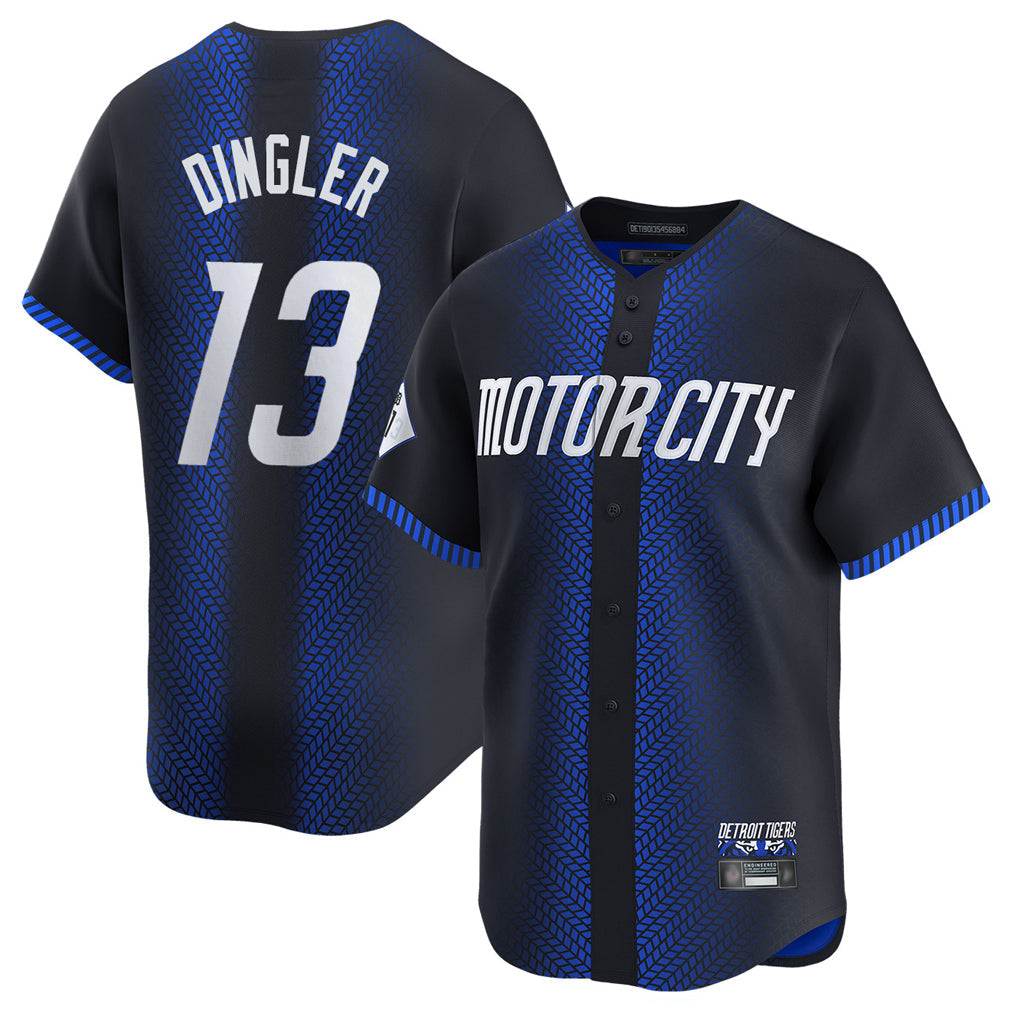 Pouc D.Tigers #13 Dillon Dingler Player Navy City Connect Home Limited Stitched Jerseys