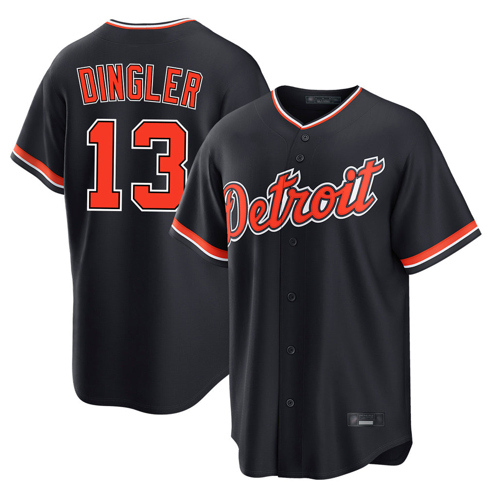 Pouc D.Tigers #13 Dillon Dingler Player Navy Home Game Stitched Jerseys