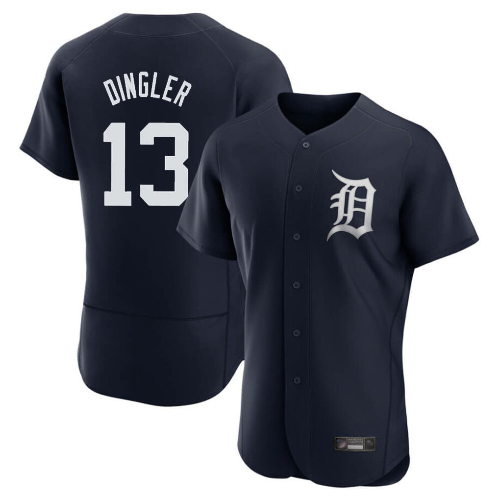 Pouc D.Tigers #13 Dillon Dingler Player Navy Limited Elite Home Stitched Jerseys