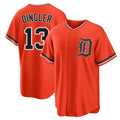 Pouc D.Tigers #13 Dillon Dingler Player Orange Home Game Stitched Jerseys