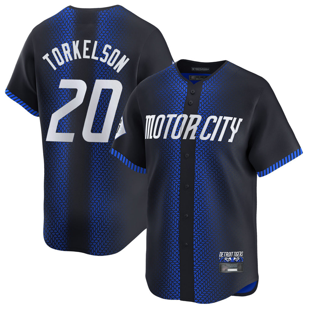 Pouc D.Tigers #20 Spencer Torkelson Player Navy City Connect Home Limited Stitched Jerseys