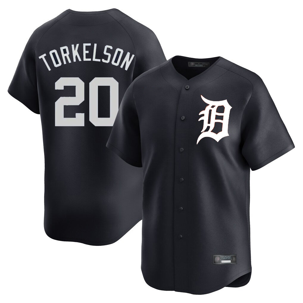 Pouc D.Tigers #20 Spencer Torkelson Player Navy Home Limited Game Stitched Jerseys