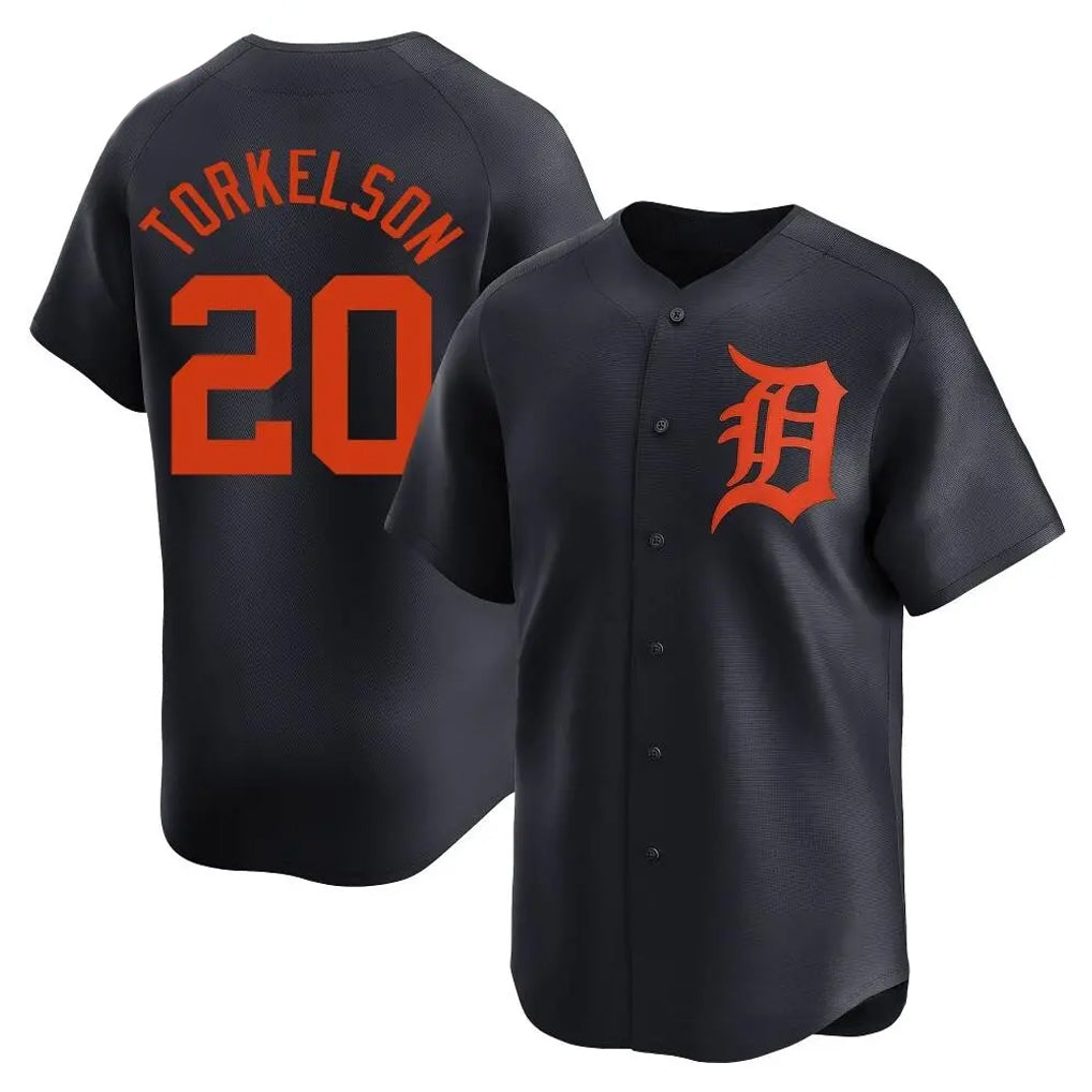 Pouc D.Tigers #20 Spencer Torkelson Player Navy Home Limited Stitched Jerseys