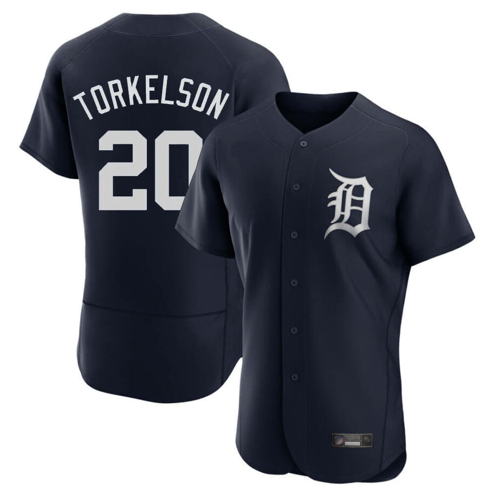 Pouc D.Tigers #20 Spencer Torkelson Player Navy Limited Elite Home Stitched Jerseys