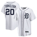 Pouc D.Tigers #20 Spencer Torkelson Player White Home Game Stitched Jerseys