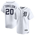 Pouc D.Tigers #20 Spencer Torkelson Player White Home Limited Stitched Jerseys