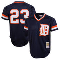 Pouc D.Tigers #23 Kirk Gibson Player Mitchell & Ness Navy 1984 Mesh Batting Practice  T-shirt Stitched Jerseys