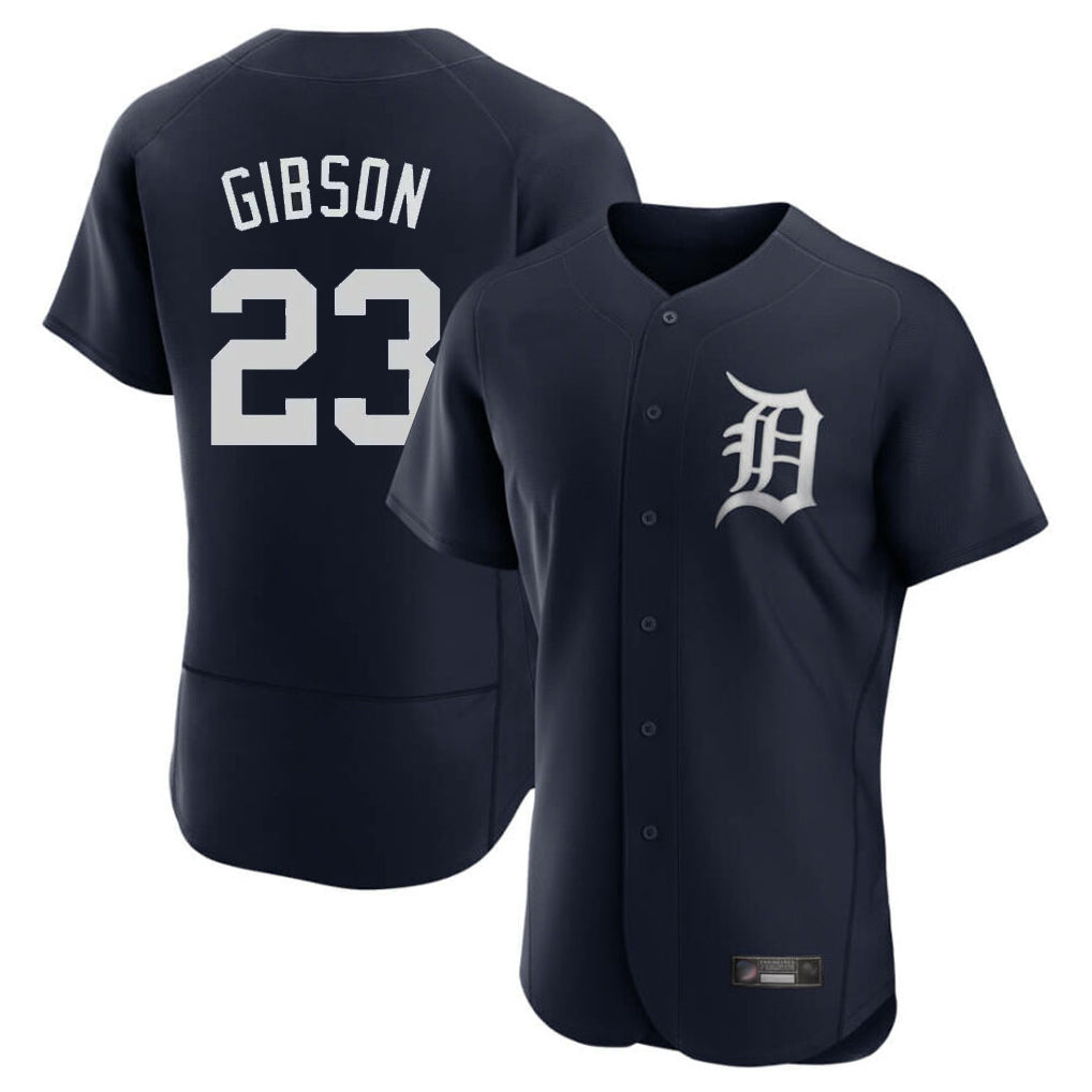 Pouc D.Tigers #23 Kirk Gibson Player Navy Limited Elite Home Stitched Jerseys
