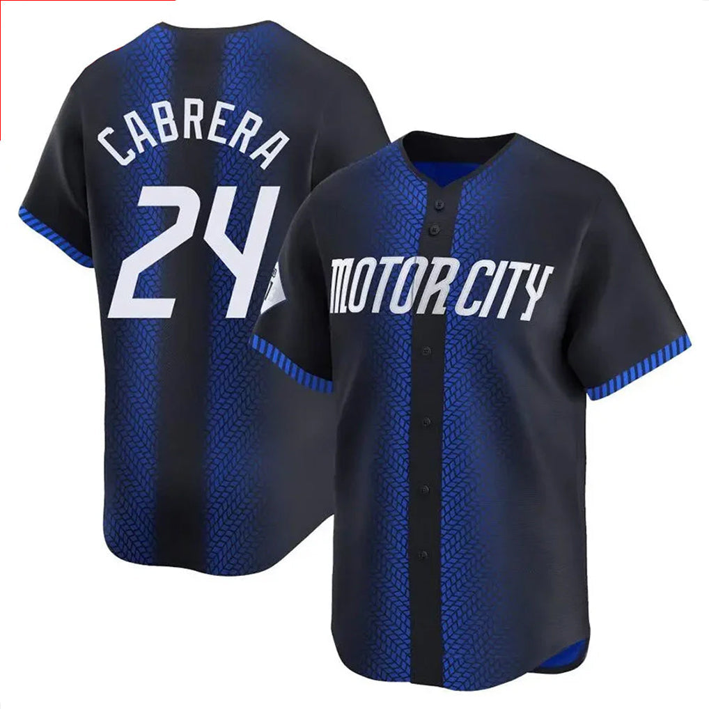 Pouc D.Tigers #24 Miguel Cabrera Player Navy City Connect Home Limited Stitched Jerseys