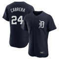 Pouc D.Tigers #24 Miguel Cabrera Player Navy Limited Elite Home Stitched Jerseys