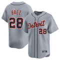 Pouc D.Tigers #28 Javier B¡§¡éez Player Gray Home Limited Stitched Jerseys