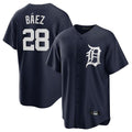 Pouc D.Tigers #28 Javier B¡§¡éez Player Navy Game Home Stitched Jerseys