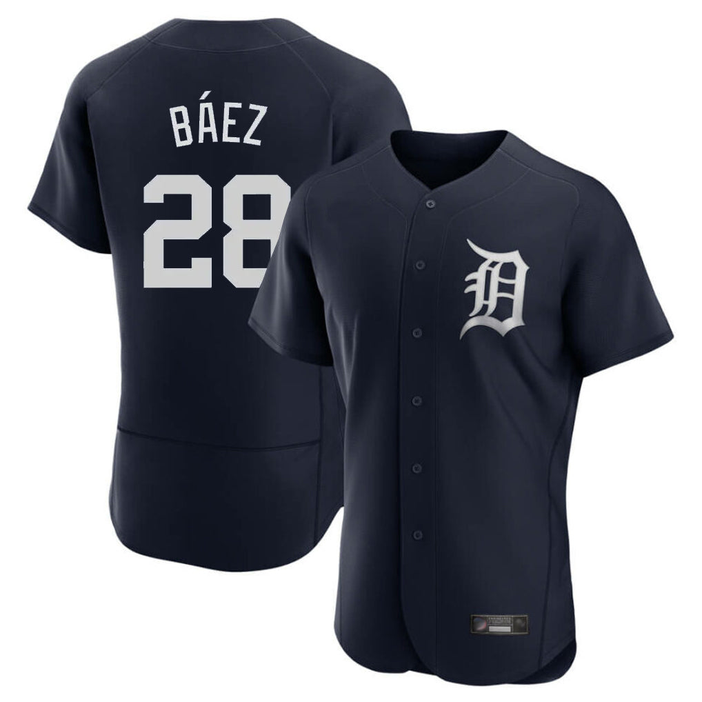 Pouc D.Tigers #28 Javier B¡§¡éez Player Navy Limited Elite Home Stitched Jerseys