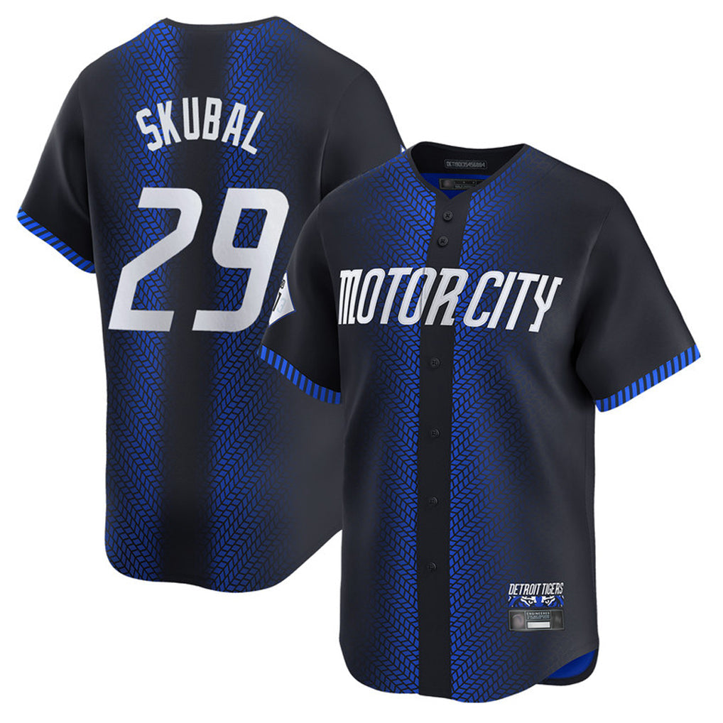 Pouc D.Tigers #29 Tarik Skubal Player Navy City Connect Home Limited Stitched Jerseys
