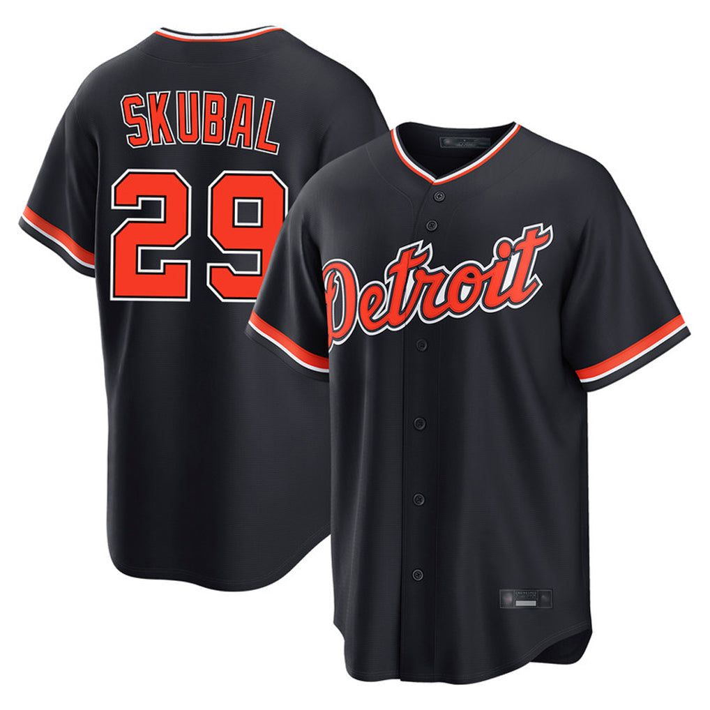 Pouc D.Tigers #29 Tarik Skubal Player Navy Home Game Stitched Jerseys