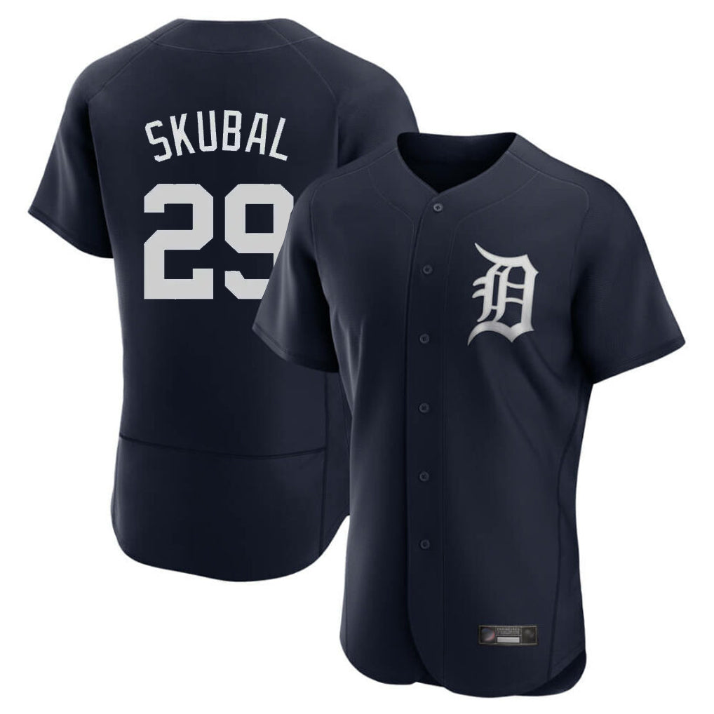 Pouc D.Tigers #29 Tarik Skubal Player Navy Limited Elite Home Stitched Jerseys