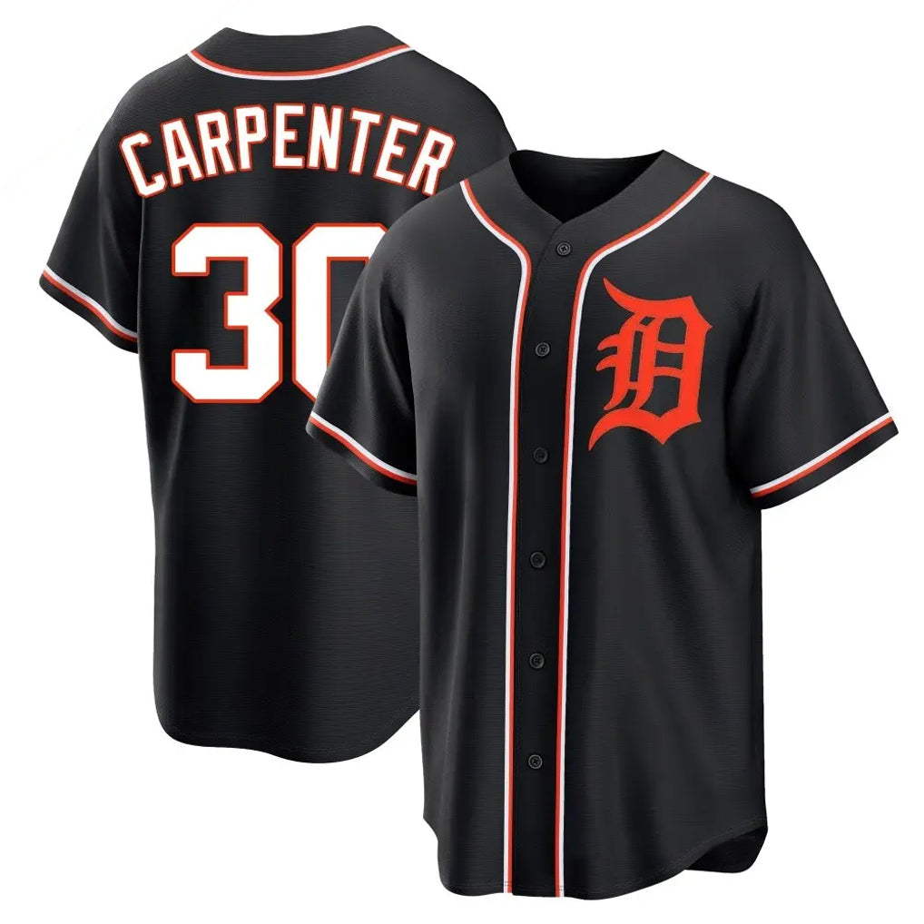 Pouc D.Tigers #30 Kerry Carpenter Player Black Fashion Out Home Game Stitched Jerseys