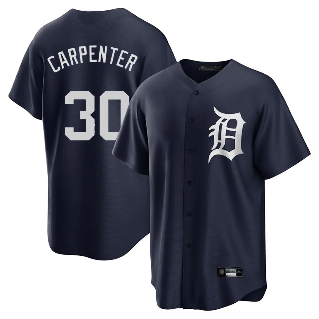 Pouc D.Tigers #30 Kerry Carpenter Player Navy Game Home Stitched Jerseys
