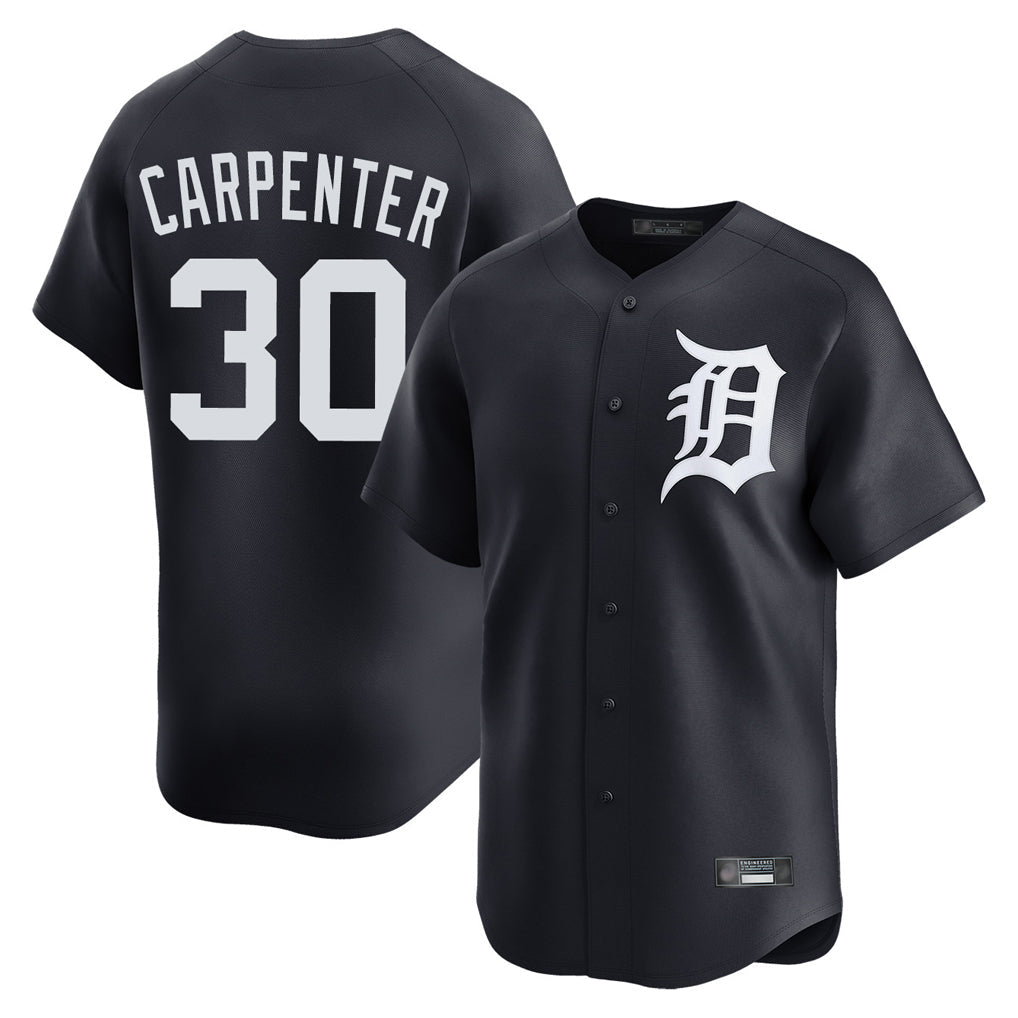 Pouc D.Tigers #30 Kerry Carpenter Player Navy Home Limited Game Stitched Jerseys