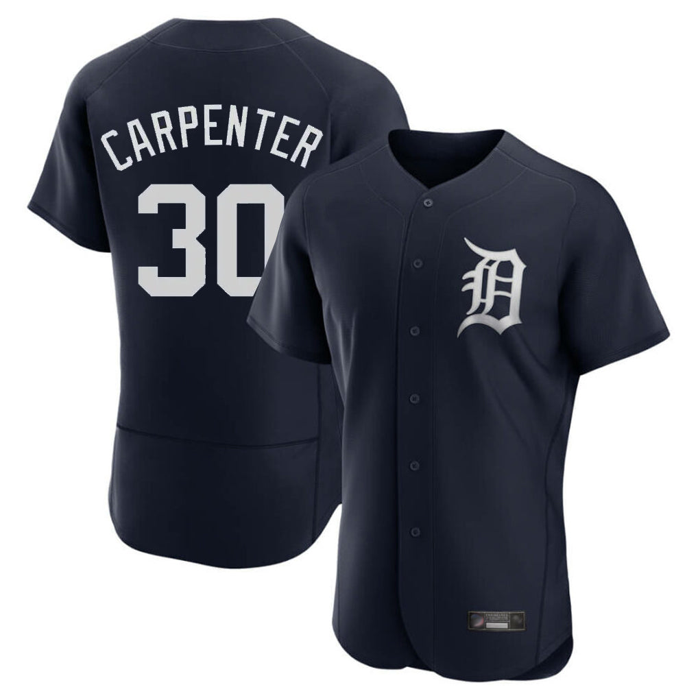 Pouc D.Tigers #30 Kerry Carpenter Player Navy Limited Elite Home Stitched Jerseys