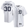 Pouc D.Tigers #30 Kerry Carpenter Player White Home Game Stitched Jerseys