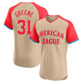 Pouc D.Tigers #31 Riley Greene Player Cream American League All-Star Limited Elite Home Stitched Jerseys