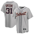 Pouc D.Tigers #31 Riley Greene Player Gray Home Game Stitched Jerseys