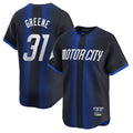 Pouc D.Tigers #31 Riley Greene Player Navy City Connect Home Limited Stitched Jerseys