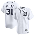 Pouc D.Tigers #31 Riley Greene Player White Home Limited Stitched Jerseys
