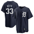 Pouc D.Tigers #33 Colt Keith Player Navy Game Home Stitched Jerseys