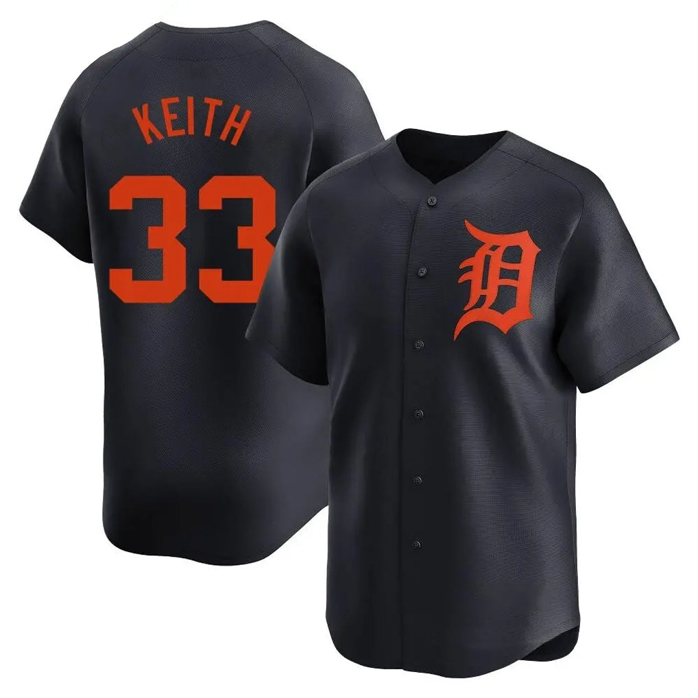Pouc D.Tigers #33 Colt Keith Player Navy Home Limited Stitched Jerseys