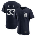 Pouc D.Tigers #33 Colt Keith Player Navy Limited Elite Home Stitched Jerseys