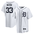 Pouc D.Tigers #33 Colt Keith Player White Home Game Stitched Jerseys