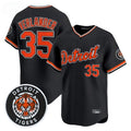 Pouc D.Tigers #35 Justin Verlander Player Black Limited Home Stitched Jerseys
