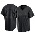 Pouc D.Tigers #35 Justin Verlander Player Black T-shirt Home Game Stitched Jerseys