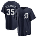Pouc D.Tigers #35 Justin Verlander Player Navy Game Home Stitched Jerseys