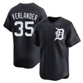 Pouc D.Tigers #35 Justin Verlander Player Navy Home Limited Game Stitched Jerseys