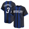 Pouc D.Tigers #3 Alan Trammell Player Navy Game Home Stitched Jerseys