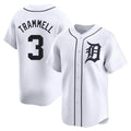 Pouc D.Tigers #3 Alan Trammell Player White Home Limited Stitched Jerseys