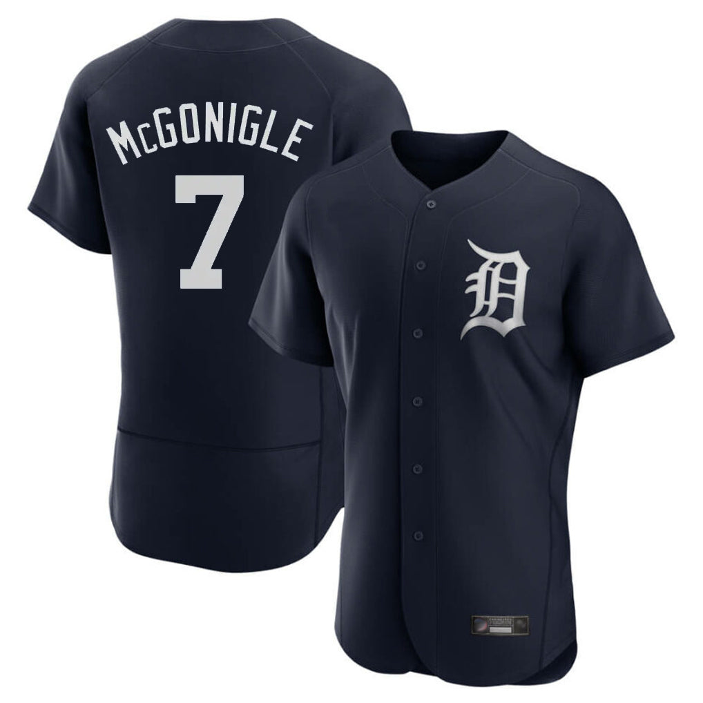 Pouc D.Tigers #7 Kevin McGonigle Player Navy Limited Elite Home Stitched Jerseys