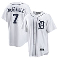 Pouc D.Tigers #7 Kevin McGonigle Player White Home Game Stitched Jerseys