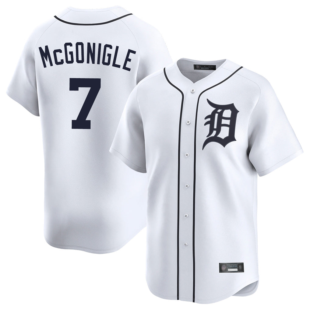 Pouc D.Tigers #7 Kevin McGonigle Player White Home Limited Stitched Jerseys