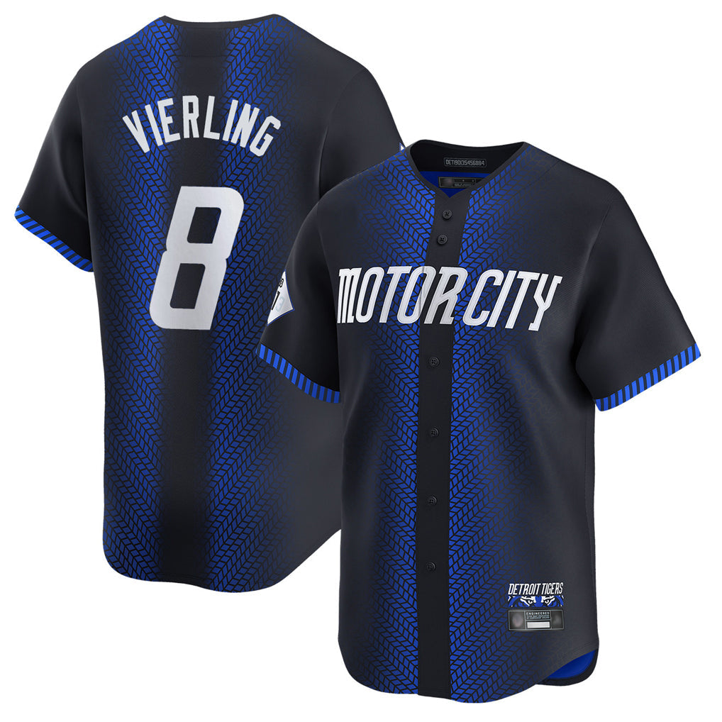 Pouc D.Tigers #8 Matt Vierling Player Navy City Connect Home Limited Stitched Jerseys